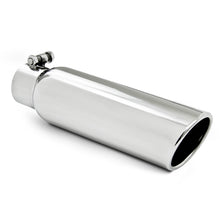 画像をギャラリービューアに読み込む, MBRP Universal Tip 3.5in OD 2.5in Inlet 12in L Angled Cut Rolled End Clampless No-Weld T304