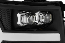 画像をギャラリービューアに読み込む, AlphaRex 07-13 Chevy 1500HD(NewBody) NOVA LED Proj Headlight Plank Sty Glos Blk w/Activ Lite/Seq Sig