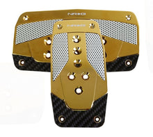 画像をギャラリービューアに読み込む, NRG Aluminum Sport Pedal A/T - Red w/Chrome Gold Carbon