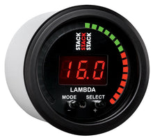 画像をギャラリービューアに読み込む, Autometer Stack Instruments 52mm Wideband Air-Fuel Ratio (LAMBDA) Gauge - Black