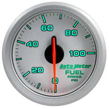 画像をギャラリービューアに読み込む, Autometer Airdrive 2-1/6in Fuel Pressure Gauge 0-100 PSI - Silver