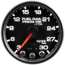 画像をギャラリービューアに読み込む, Autometer Spek-Pro Gauge Rail Press 2 1/16in 30Kpsi Stepper Motor W/Peak &amp; Warn Blk/Blk
