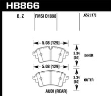 画像をギャラリービューアに読み込む, Hawk 18-19 Audi S5 HPS 5.0 Rear Brake Pads