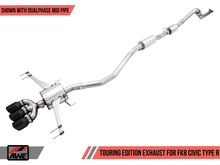 画像をギャラリービューアに読み込む, AWE Tuning 2017+ Honda Civic Type R Touring Edition Exhaust w/Front &amp; Mid Pipe - Diamond Blk Tips