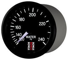 画像をギャラリービューアに読み込む, Autometer Stack 52mm 120-240 Deg F 1/2in Npt (M) Mechanical Water Temp Gauge - Black