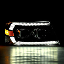 画像をギャラリービューアに読み込む, AlphaRex 04-08 Ford F-150 (No 2004 Heritage) LUXX-Series LED Proj HL Alpha-Blk w/Actv Lgt / Seq. Sig