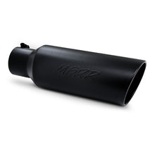画像をギャラリービューアに読み込む, MBRP Universal Tip 6in OD Rolled End 4in Inlet 18in L Black Coated Exhaust Tip
