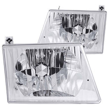 画像をギャラリービューアに読み込む, ANZO 1992-2006 Ford Econoline Crystal Headlights Chrome