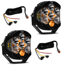 画像をギャラリービューアに読み込む, Baja Designs Jeep JL/JT Rubicon Steel Bumper LED Light Kit LP6 w/Upfitter