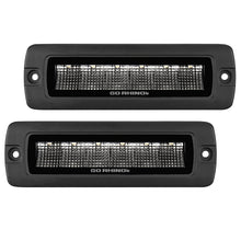 画像をギャラリービューアに読み込む, Go Rhino Xplor Blackout Series Sixline LED Flood Light Kit (Flush Mount) - Blk (Pair)