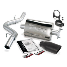 画像をギャラリービューアに読み込む, Banks Power 04-06 Jeep 4.0L Wrangler Unlimited Monster Exhaust Sys - SS Single Exhaust w/ Black Tip
