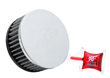画像をギャラリービューアに読み込む, K&amp;N Universal Chrome Filter 2 1/2 inch O/S FLG / 4 1/2 inch OD / 2 inch Height