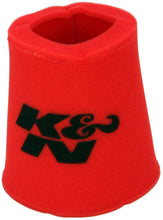 画像をギャラリービューアに読み込む, K&amp;N Airforce Pre-Cleaner Round Tapered Red Air Filter Foam Wrap 6in Base ID x 5in Top ID x 9in H