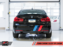 画像をギャラリービューアに読み込む, AWE Tuning BMW F3X 340i Touring Edition Axle-Back Exhaust - Chrome Silver Tips (90mm)