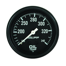 画像をギャラリービューアに読み込む, AutoMeter Gauge Oil Temperature 2-5/8in. 100-340 Deg. F Mechanical Black Autogage