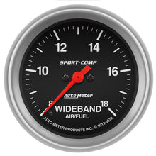 画像をギャラリービューアに読み込む, Autometer Sport-Comp 2-5/8in Wideband Air/Fuel Ratio Analog 8:1-18:1 AFR