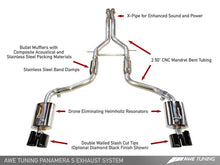 画像をギャラリービューアに読み込む, AWE Tuning Porsche Panamera S/4S Touring Edition Exhaust System - Polished Silver Tips