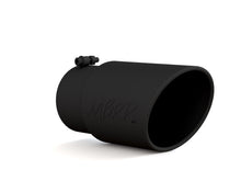 画像をギャラリービューアに読み込む, MBRP Universal Tip 6in O.D. Angled Rolled End 5 inlet 12 length - Black Finish