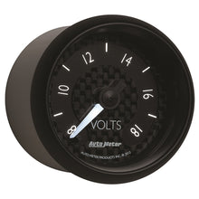 画像をギャラリービューアに読み込む, Autometer GT Series 52mm Full Sweep Electronic 8-18 Volts Voltmeter