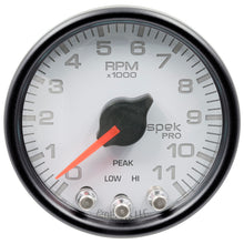 画像をギャラリービューアに読み込む, Autometer Spek-Pro Gauge Tach 2 1/16in 11K Rpm W/ Shift Light &amp; Peak Mem Wht/Blk