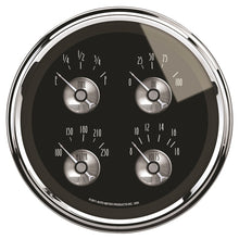 画像をギャラリービューアに読み込む, Autometer Prestige Series Black Diamond 5 Gauge Quad 5in Oil Pres/Fuel Level/Water Temp/Volts