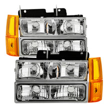 画像をギャラリービューアに読み込む, xTune GMC Yukon 94-99 Headlights w/ Corner &amp; Parking Lights 8pcs Sets -Chrome HD-JH-GCK94-AM-C-SET