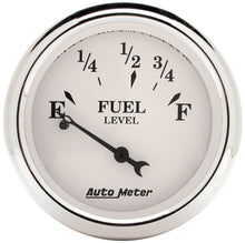 画像をギャラリービューアに読み込む, Auto Meter Old Tyme White 2-1/16in 0-30 OHM Electric Fuel Level Gauge