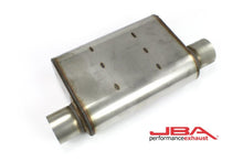 画像をギャラリービューアに読み込む, JBA Universal Chambered Style 304SS Muffler 13x9.75x4in 3in In/Out Dia Offset/Offset (Same Side)
