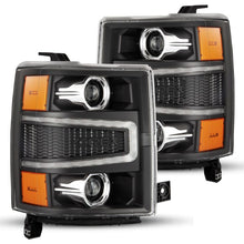 画像をギャラリービューアに読み込む, AlphaRex 14-15 Chevy 1500 PRO-Series Projector Headlights Black w/ Sequential Signal &amp;  DRL