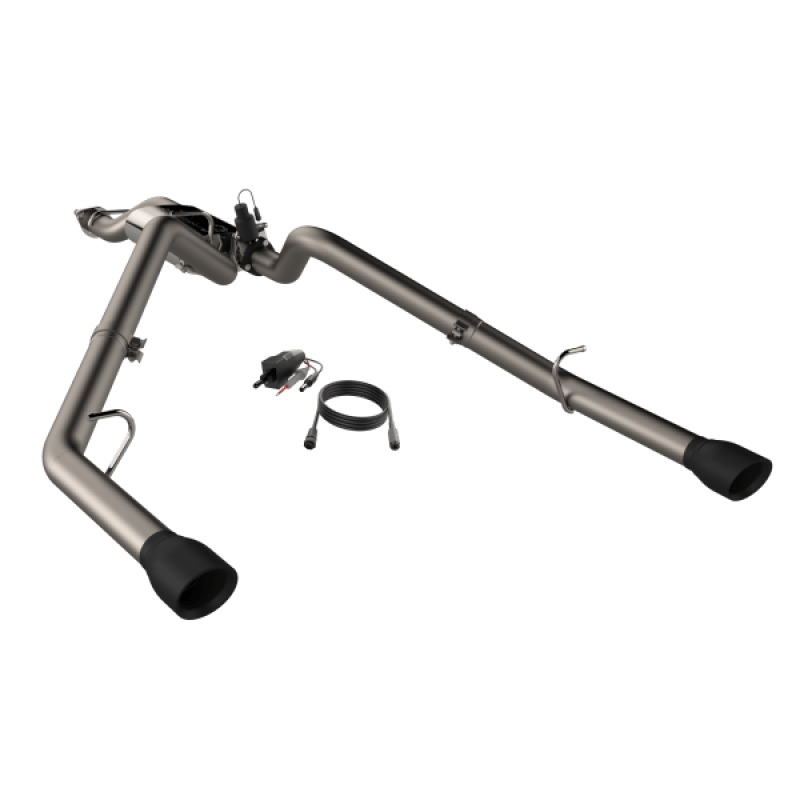 2019 - 2024 Ram 1500 QTP Screamer Split Rear Exit Cat Back Black Tips - R70オートパーツ【公式】