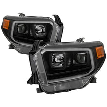 画像をギャラリービューアに読み込む, xTune 14-17 Toyota Tundra DRL LED Light Bar Proj Headlights - Black Smoke (PRO-JH-TTU14-LB-BSM)