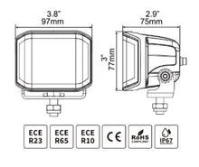 画像をギャラリービューアに読み込む, Go Rhino Xplor Blackout Series Cube LED Sideline Spot Light Kit (Surface Mount) 4x3 - Blk (Pair)