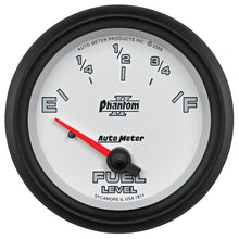画像をギャラリービューアに読み込む, AutoMeter Gauge Fuel Level 2-5/8in. 0 Ohm(e) to 90 Ohm(f) Elec Phantom II