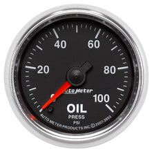 画像をギャラリービューアに読み込む, Autometer GS Series 2-1/16in Oil Pressure Gauge 100PSI Electric Full Sweep