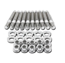 画像をギャラリービューアに読み込む, BLOX Racing SUS303 Stainless Steel Manifold Stud Kit M8 x 1.25mm 65mm in Length - 9-piece