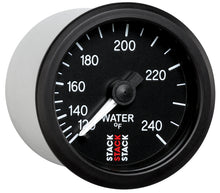 画像をギャラリービューアに読み込む, Autometer Stack 52mm 120-240 Deg F 1/2in Npt (M) Mechanical Water Temp Gauge - Black
