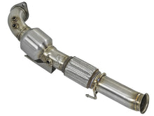 画像をギャラリービューアに読み込む, aFe Twisted Steel 3in. 304 SS Catted Series Downpipe 16-18 Ford Focus RS I4-2.3L (t)