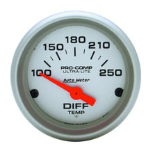 画像をギャラリービューアに読み込む, Autometer Ultra-Lite 52mm 100-250 Deg F Electronic Differential Temperature Gauge