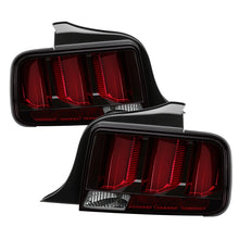 画像をギャラリービューアに読み込む, Spyder 05-09 Ford Mustang (Red Light Bar) LED Tail Lights - Black ALT-YD-FM05V3-RBLED-BK