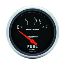 画像をギャラリービューアに読み込む, AutoMeter Gauge Fuel Level 2-5/8in. 16 Ohm(e) to 158 Ohm(f) Elec Sport-Comp