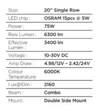 画像をギャラリービューアに読み込む, Go Rhino Xplor Blackout Series Sgl Row LED Light Bar (Surface/Threaded Stud Mount) 20.5in. - Blk