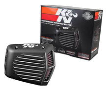 画像をギャラリービューアに読み込む, K&amp;N Street Metal Intake System for 01-16 Harley-Davidson Softail/Dyna - Shaker Black