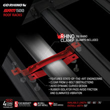 画像をギャラリービューアに読み込む, Go Rhino SRM500 Quad Rail Kit (For 55in. Long Rack) - Tex. Blk (Rails ONLY - Req. Platform)