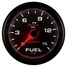 画像をギャラリービューアに読み込む, Autometer Phantom II 2-5/8in 0-15PSI Mechanical Fuel Pressure Gauge