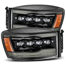 画像をギャラリービューアに読み込む, AlphaRex 06-08 Ram 1500HD NOVA LED Proj Headlights Plank Style Alpha Blk w/Seq Signal/DRL/Amber LED
