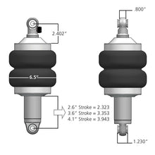 画像をギャラリービューアに読み込む, Ridetech HQ Series ShockWaves 3.2in Travel 6.5in dia Double Convoluted .625in Bearing/.625in Bearing