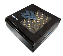 画像をギャラリービューアに読み込む, NRG 500 Series M12 X 1.5 Bullet Shape Steel Lug Nut Set - 21 Pc w/Lock Key - Chrome Gold