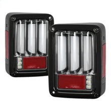 画像をギャラリービューアに読み込む, Spyder 07-16 Jeep Wrangler Version 2 Light Bar LED Tail Lights - Black (ALT-YD-JWA07V2-LBLED-BK)