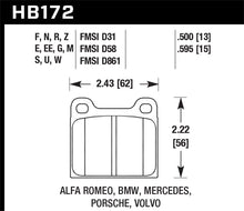画像をギャラリービューアに読み込む, Hawk 63-65 Porsche 356 Front /  69-83 911 / 64-72 912 Rear DTC-60 Race Brake Pads
