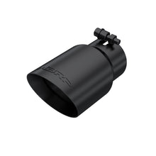 画像をギャラリービューアに読み込む, MBRP Tip 3in Round x 4in Inlet OD Dual Walled Angled Black Tip - Fits all 3in Exhausts